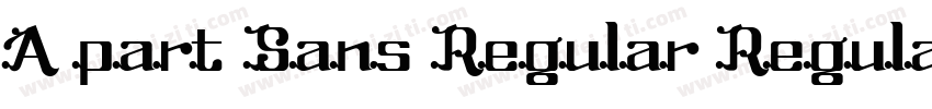 A part Sans Regular Regular字体转换